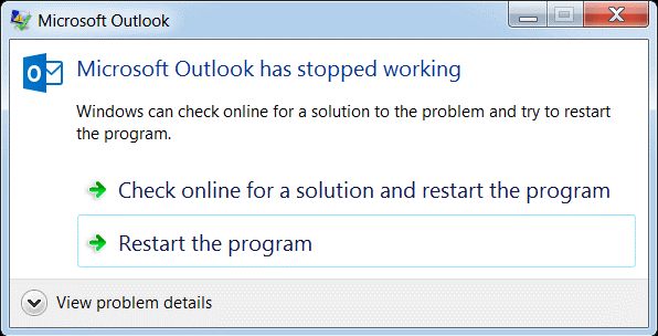 Outlook停止工作