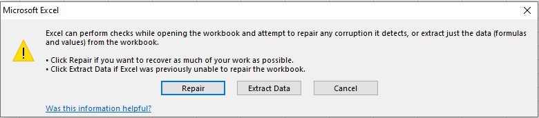 修复Excel文件