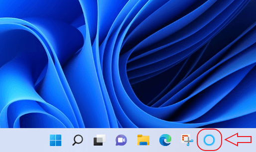 Cortana-app-on-taskbar-windows-11