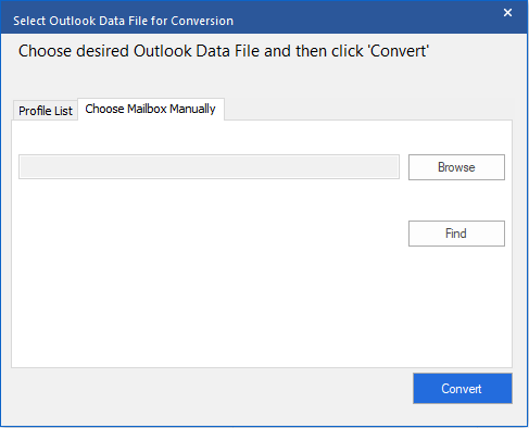 select the OST file and then click Convert