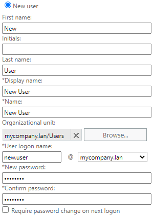 在EAC中添加新用户