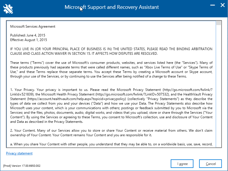 微软支持和恢复援助