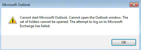 尝试登录Microsoft exchange失败错误