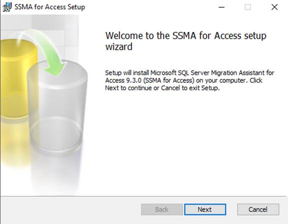 SSMA for Access Setup Wizard