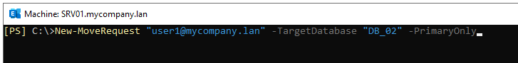 New-MoveRequest -PrimaryOnly cmd