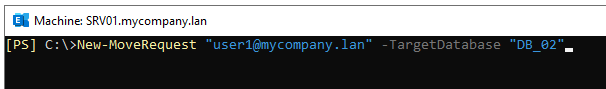 New-MoveRequest TargetDatabase cmd