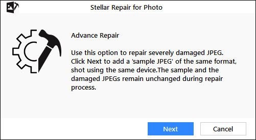 click Next in Advance Repair screen