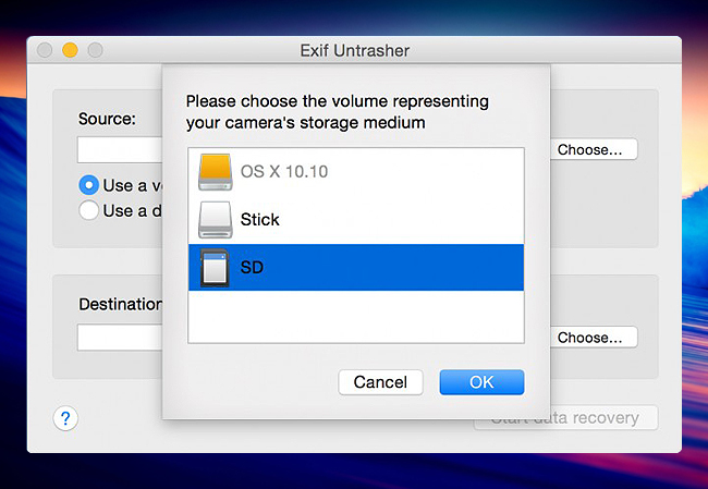 Exif Untrasher mac免费照片恢复工具