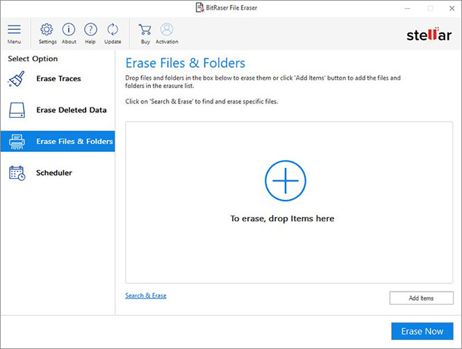 use file eraser to securely and permanently delete files beyond any recovery