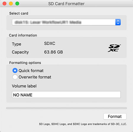 sd card formatter