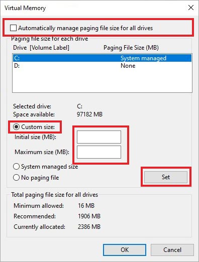 change the paging file size to fix the kernel mode heap mode corruption error