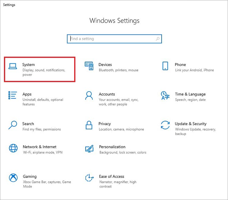 open windows settings app