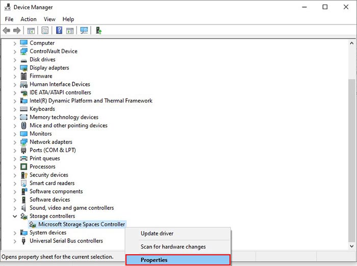 open the device manager to update device drivers