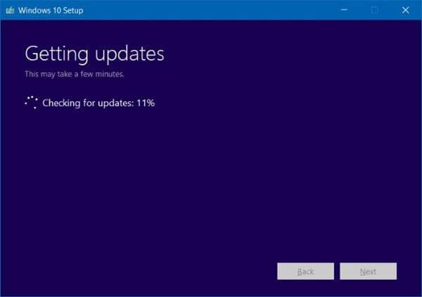 windows installer will check for updates