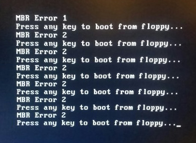 various mbr errors like mbr error 1, mbr error 2 and mbr error 3