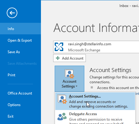 访问Outlook 365电子邮件帐户设置