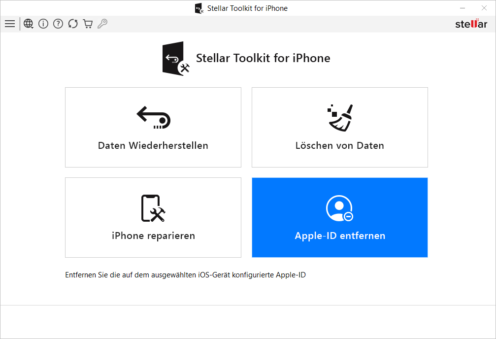 enterfen Sie die aufdem ausgewählten iOS-Gerät konfigureerte Apple ID
